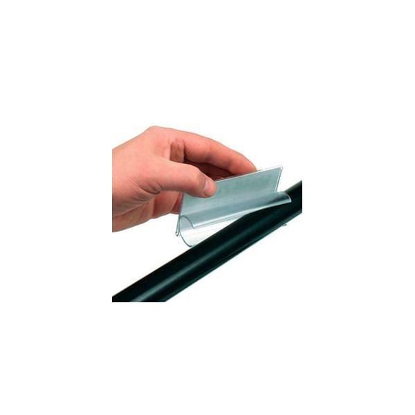 Aigner Index Label Holder 4" Long for 1" & 1-1/8" Dia. Material, Clear (25 pcs/pkg) AV2400 - main